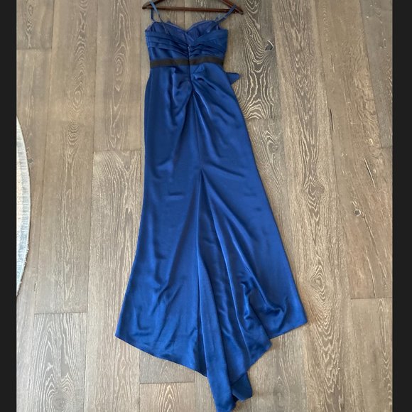 BCBGMaxAzria Deep Blue Floor Length Dress - Picture 6 of 10